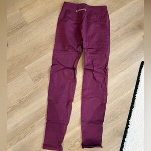 Alphalete Maroon Leggings Medium